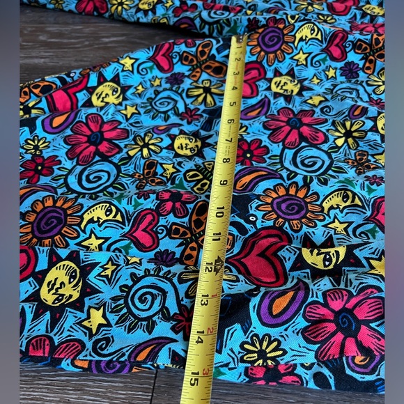 LUCY & YAK Pants Womens 3X Alexa High Rise Tapered Trousers Sun Moon Butterfly - Picture 13 of 16